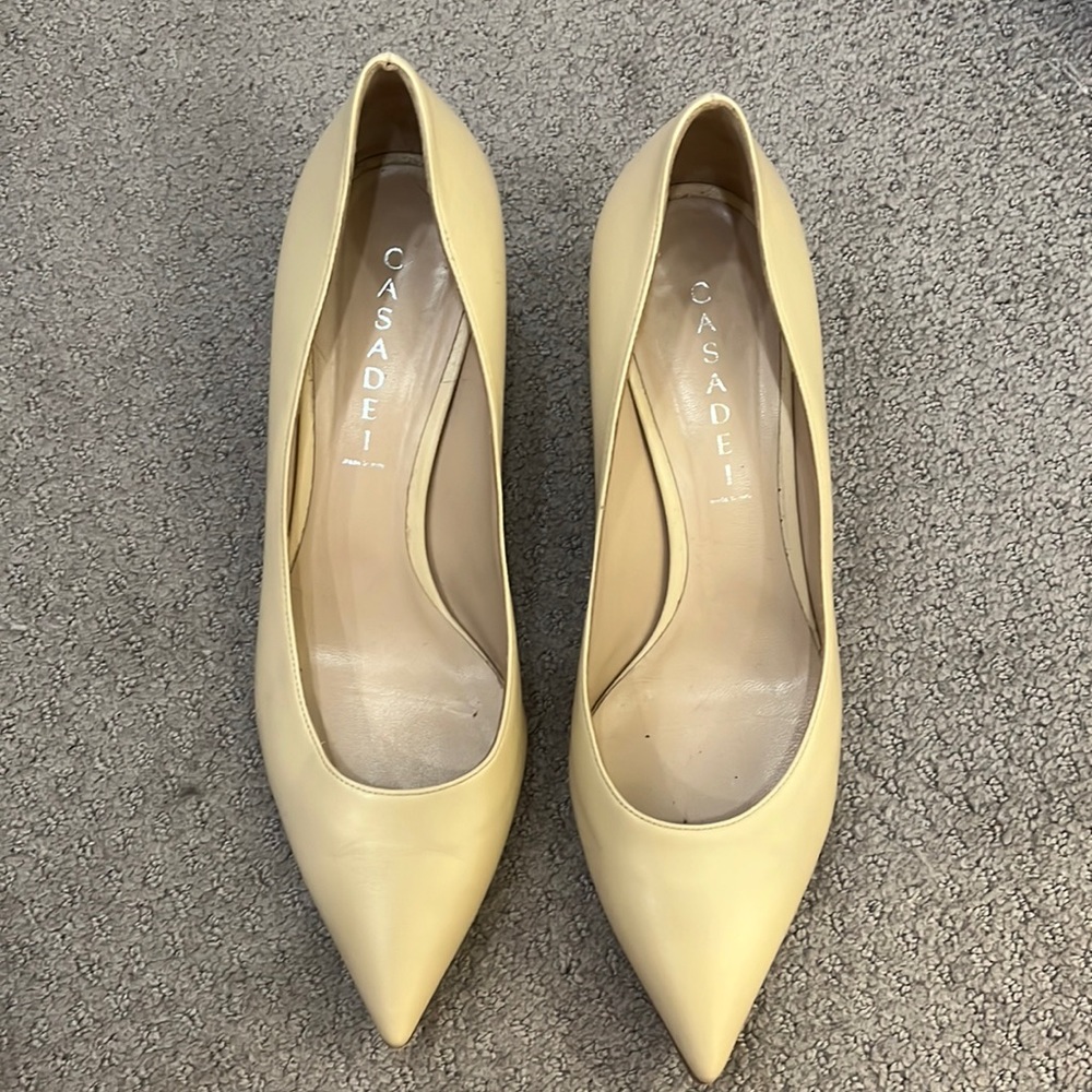 Casadei Nude Kitten Heel